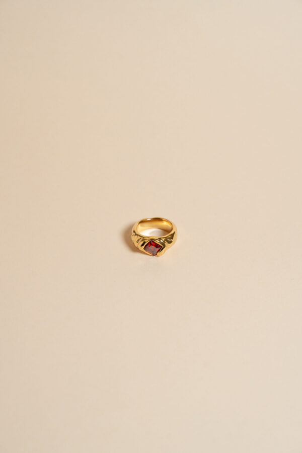 Anillo Zizal Rombo Rojo