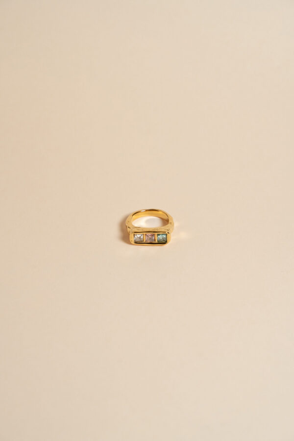 Anillo Zaina Circonitas Tricolor